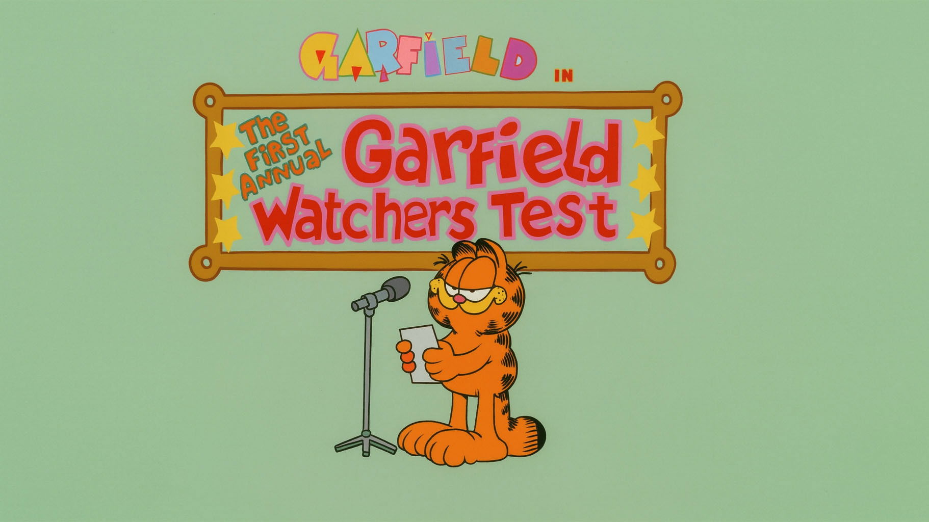 The First Annual Garfield Watchers Test