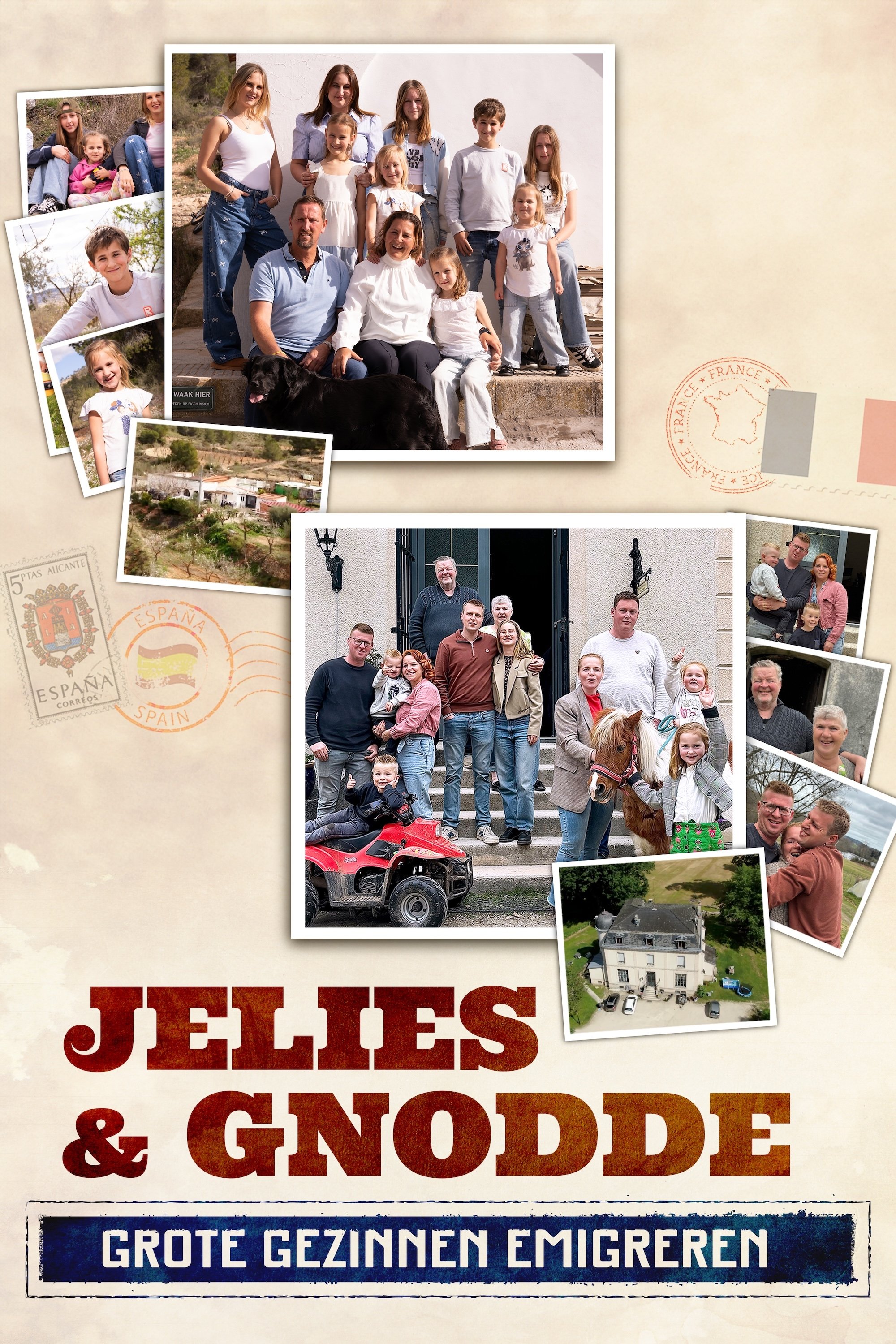 Poster de Jelies & Gnodde: Grote Gezinnen Emigreren
