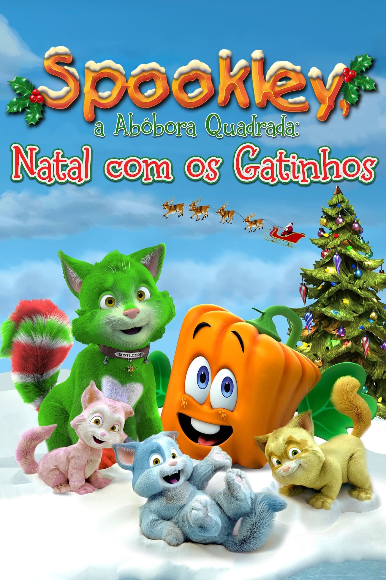 Poster de Spookley, a Abóbora Quadrada: Natal com os Gatinhos