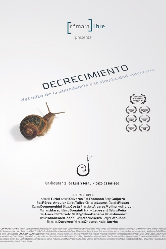 Poster de Decrecimiento, del mito de la abundancia a la simplicidad voluntaria