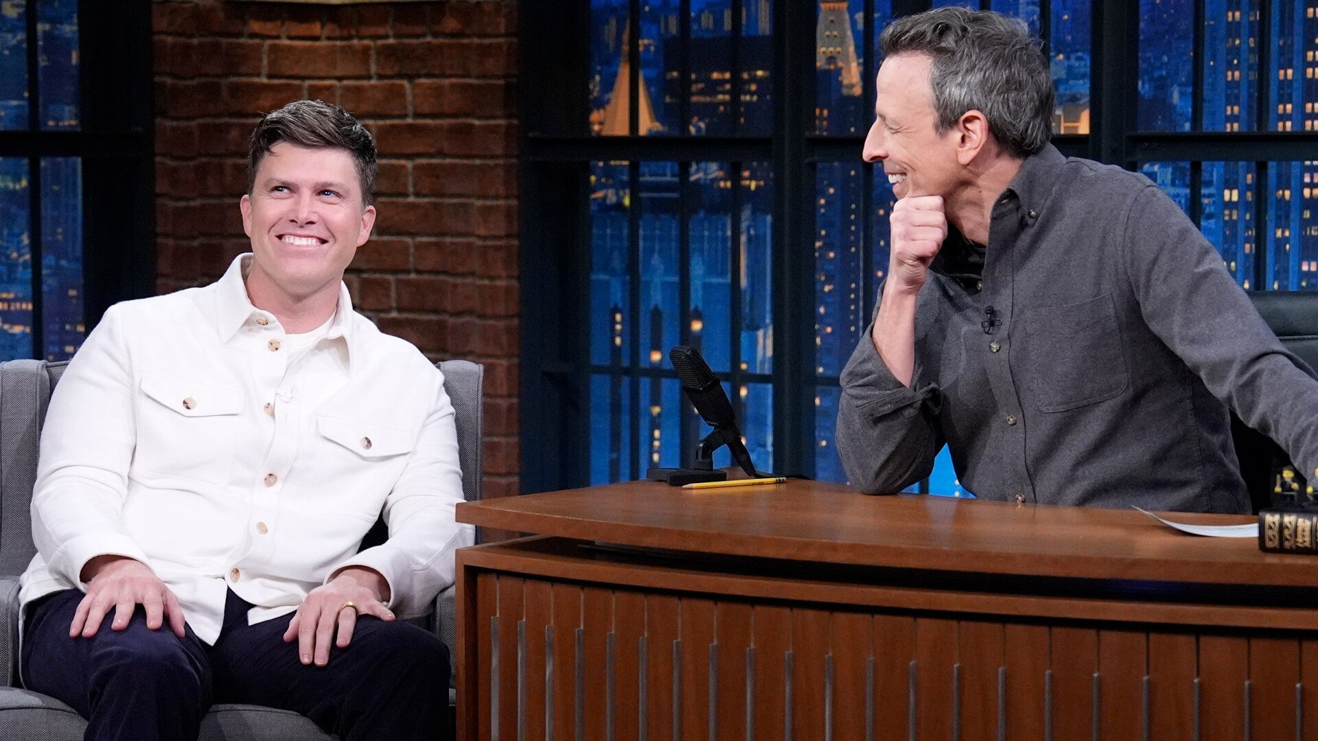 Late Night with Seth Meyers Season 12 :Episode 37  Colin Jost, Sharon Horgan, Patrick Radden Keefe