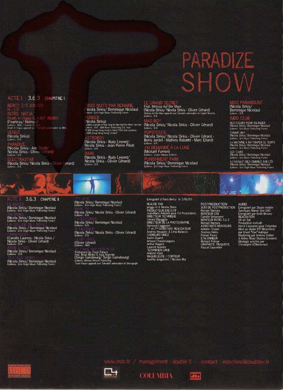 Indochine -  Paradize Show - Acte II