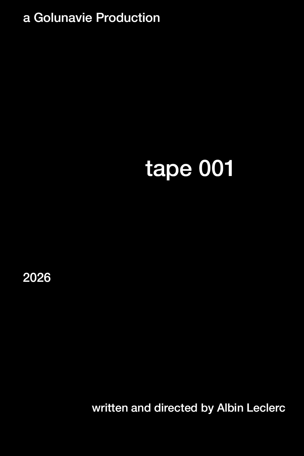 Tape 001 Poster