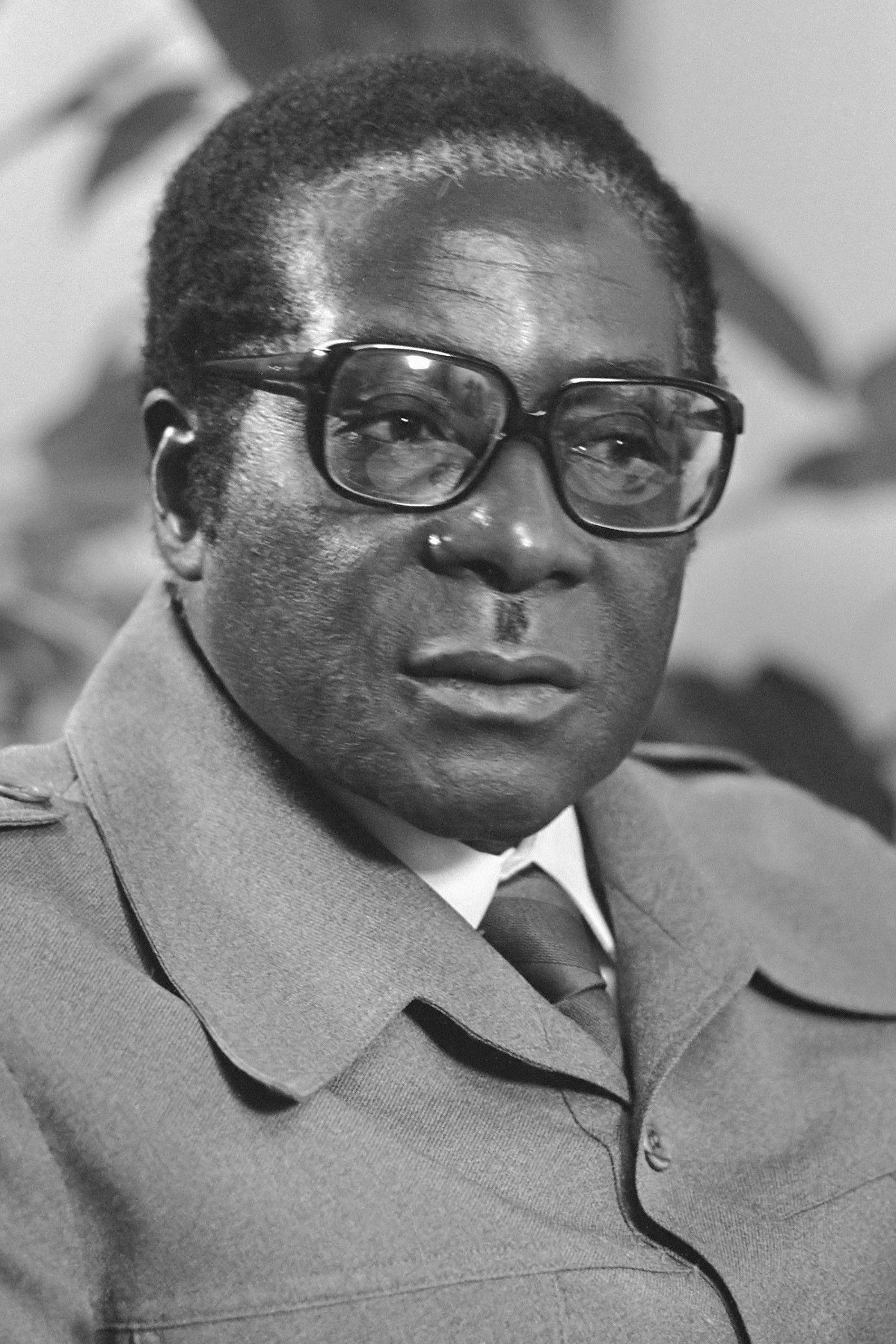 et billede af Robert Mugabe