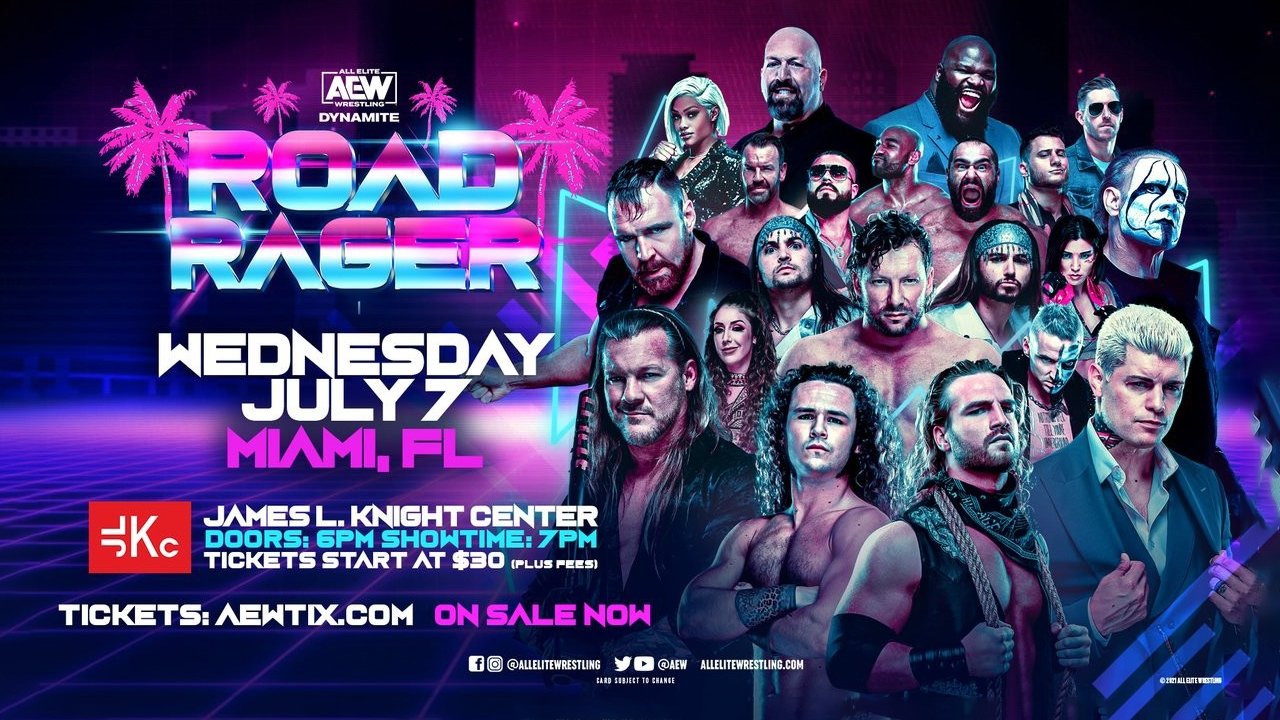 AEW Road Rager backdrop cover