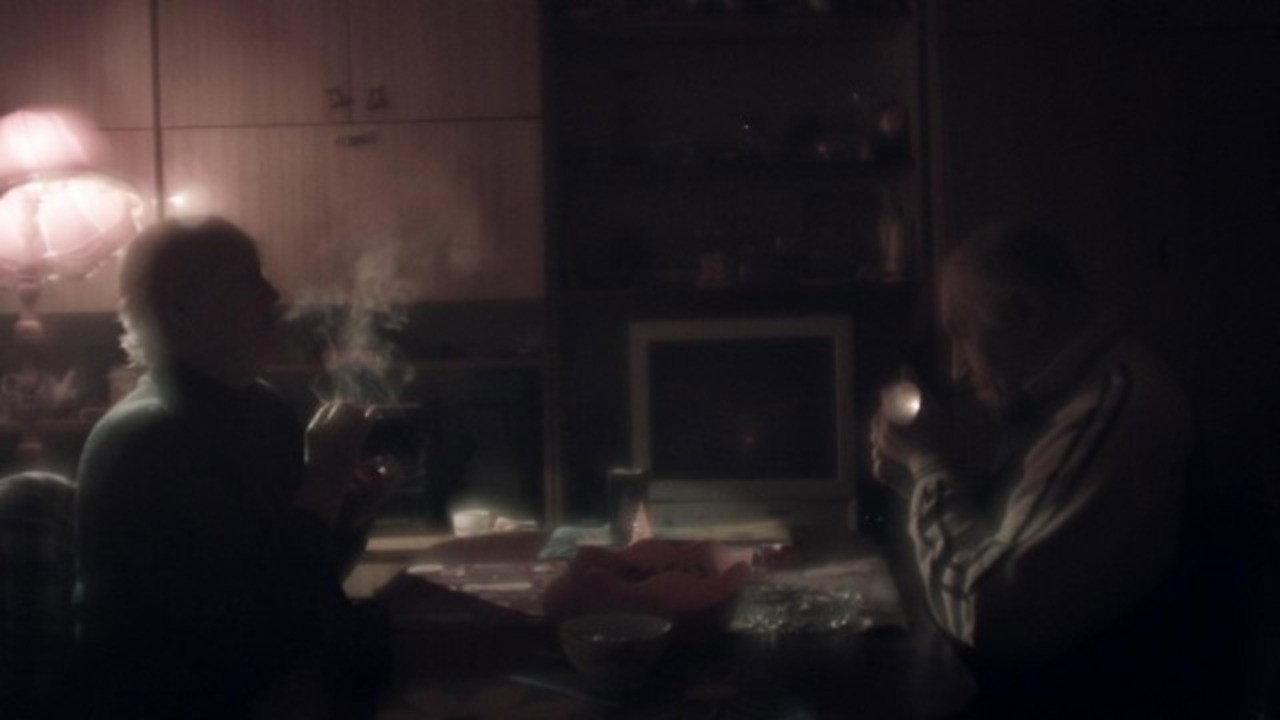 Couple in a Room Smoking Cigarettes backdrop