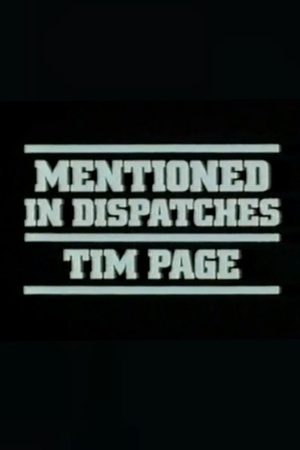 Mentioned in Dispatches Poster