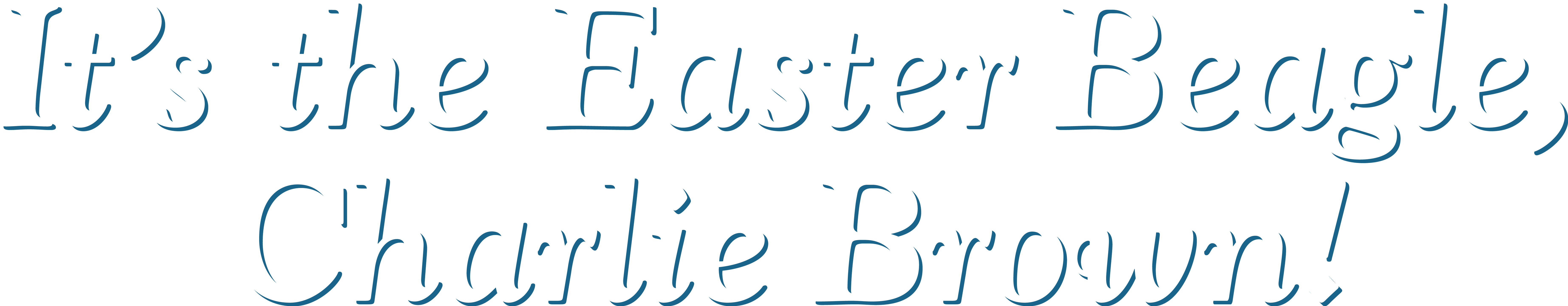 It's the Easter Beagle, Charlie Brown Logo