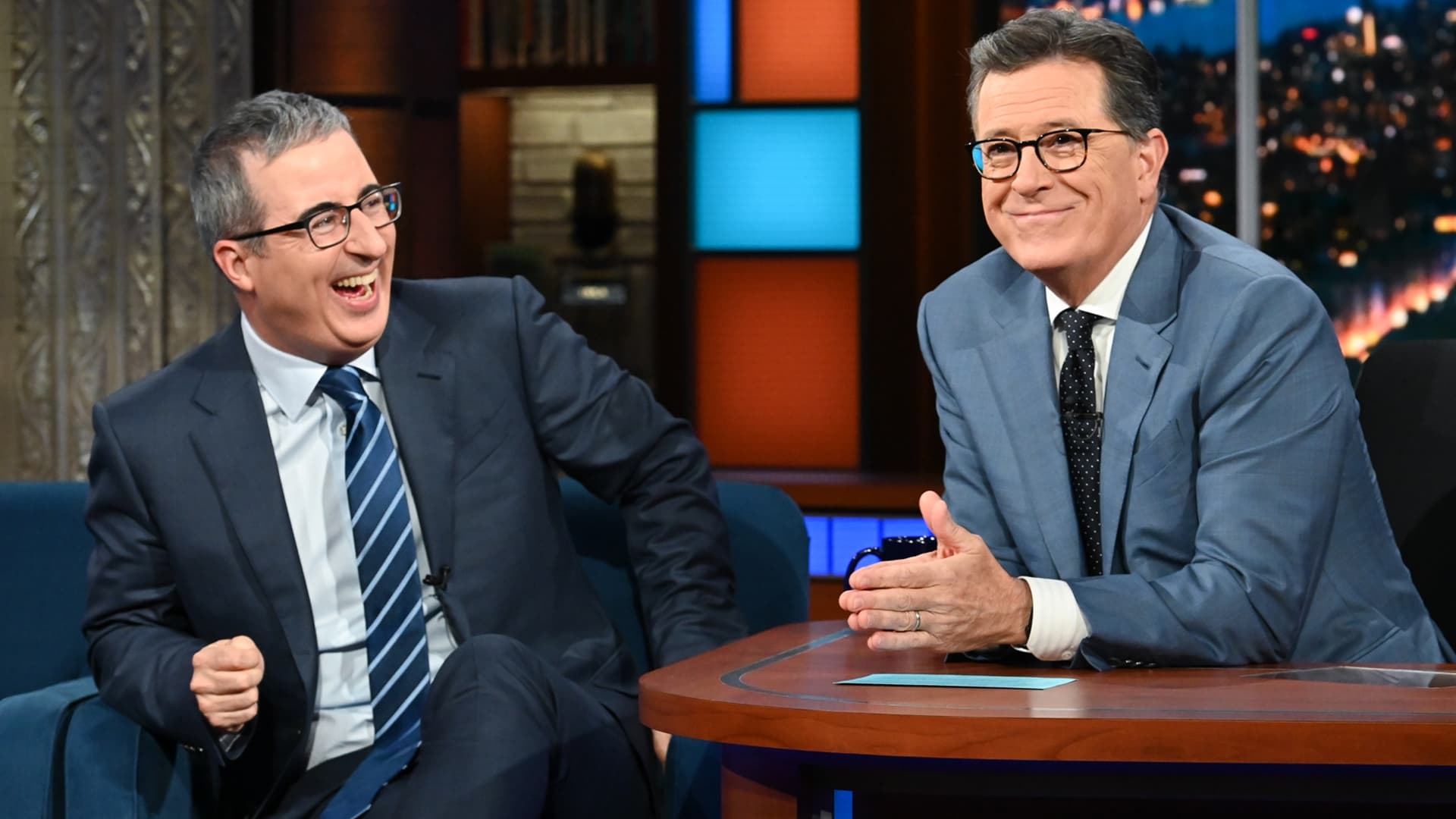 The Late Show with Stephen Colbert Season 8 :Episode 31  Jon Oliver, The Lion King Broadway Cast