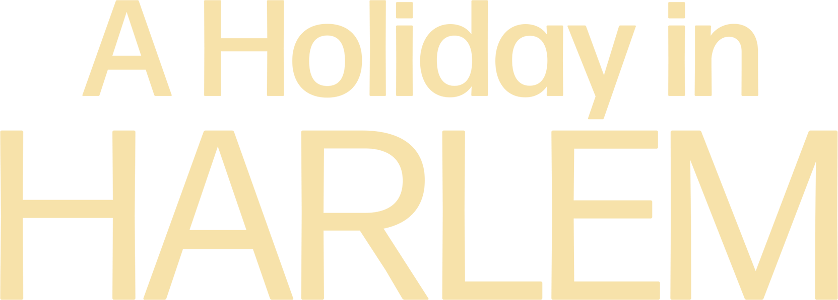 A Holiday in Harlem Logo