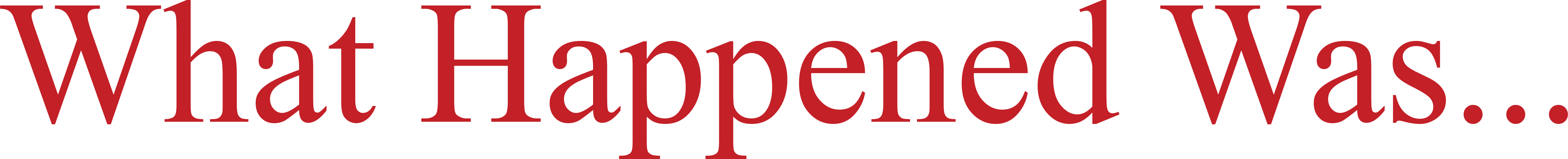 What Happened Was... Logo
