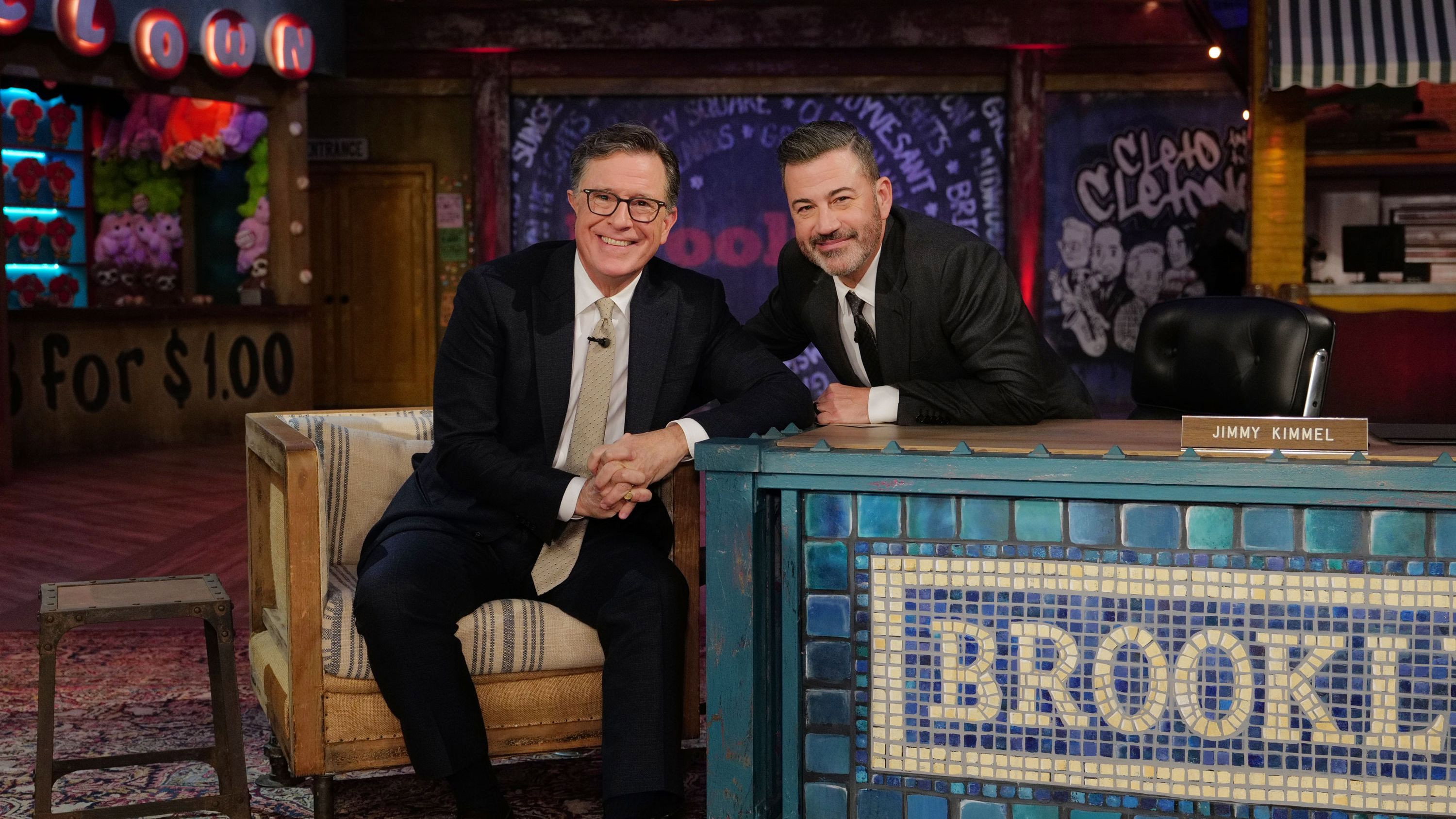 Stephen Colbert, Kumail Nanjiani, Rene&eacute; Rapp