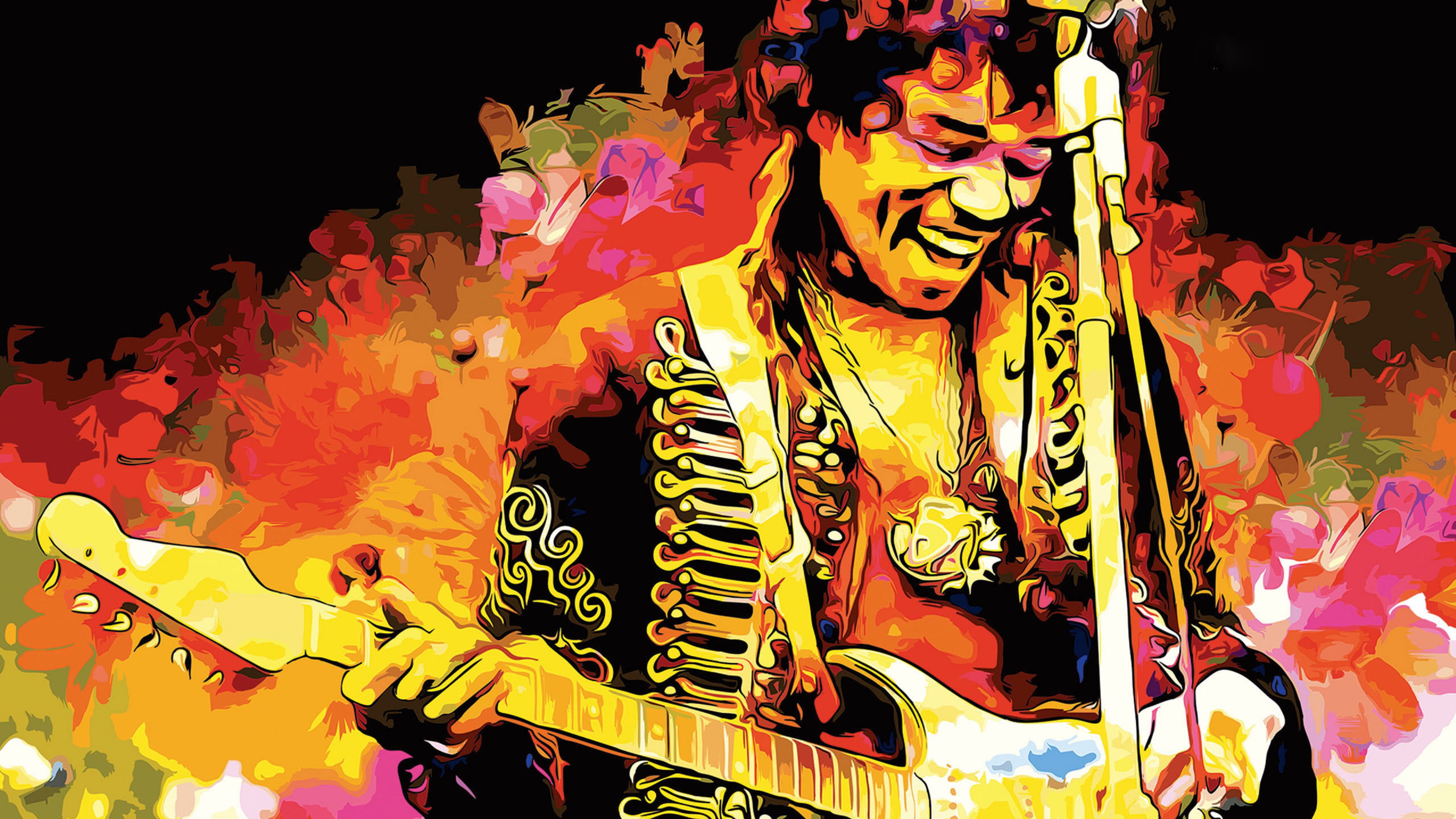 Jimi Hendrix ‎Stockholm Concert Backdrop Blur