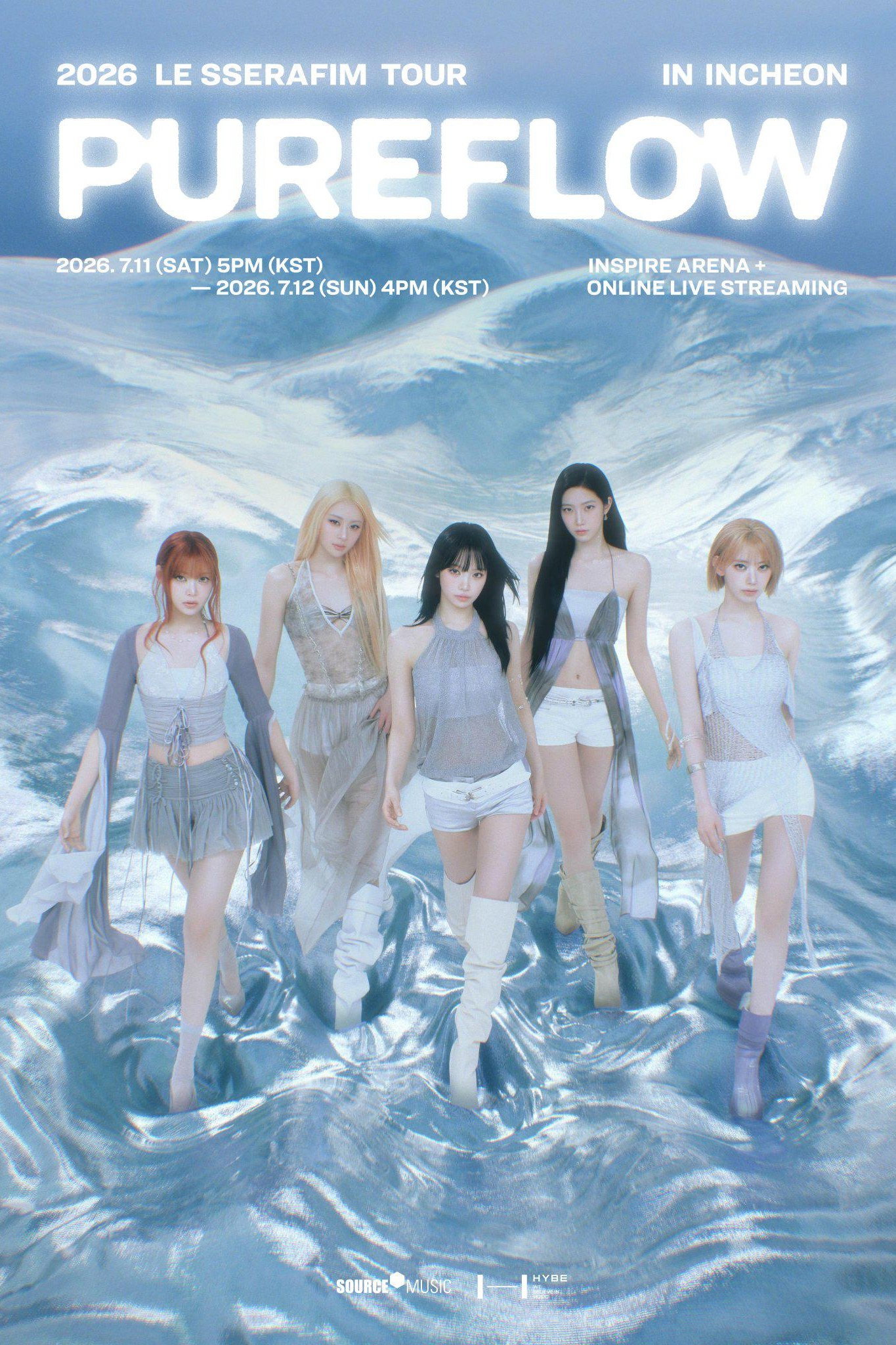 2026 LE SSERAFIM TOUR ‘PUREFLOW’ IN INCHEON Poster
