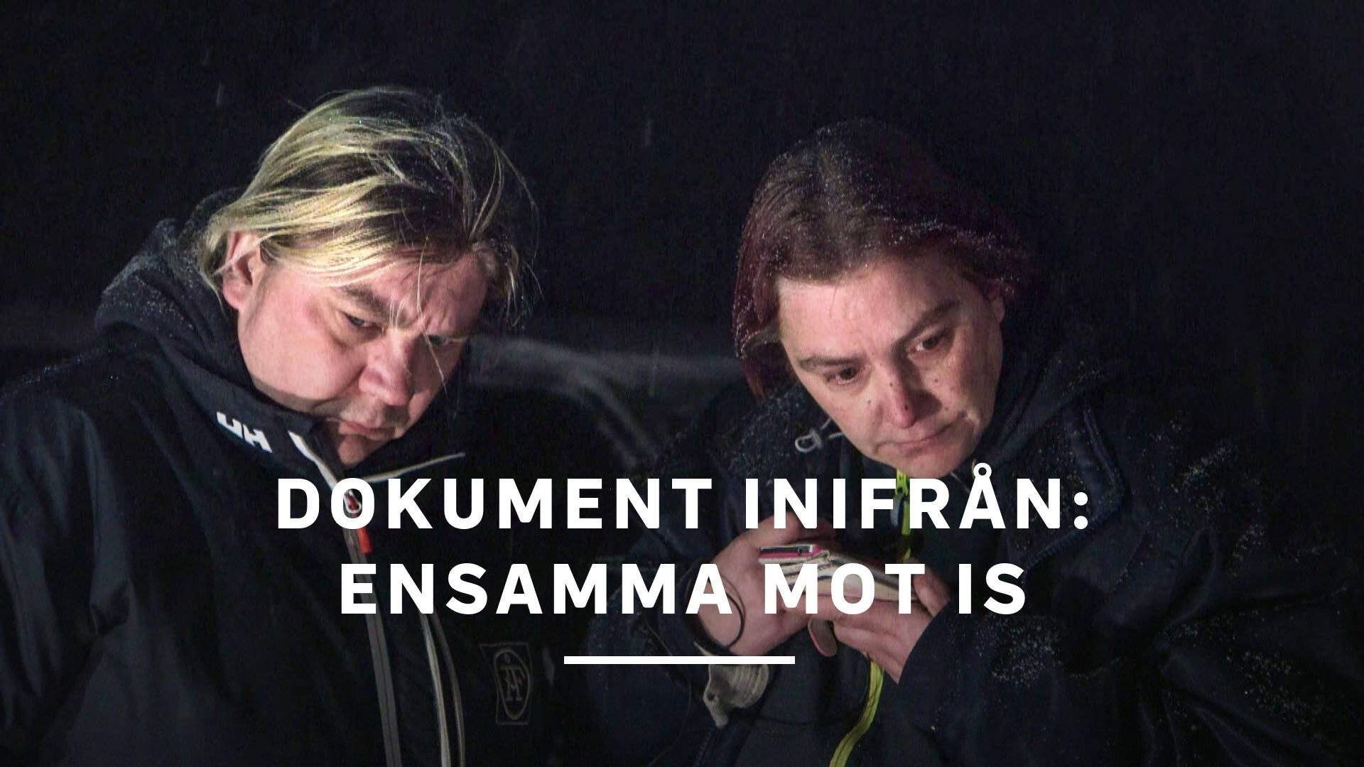 Ensamma mot IS backdrop