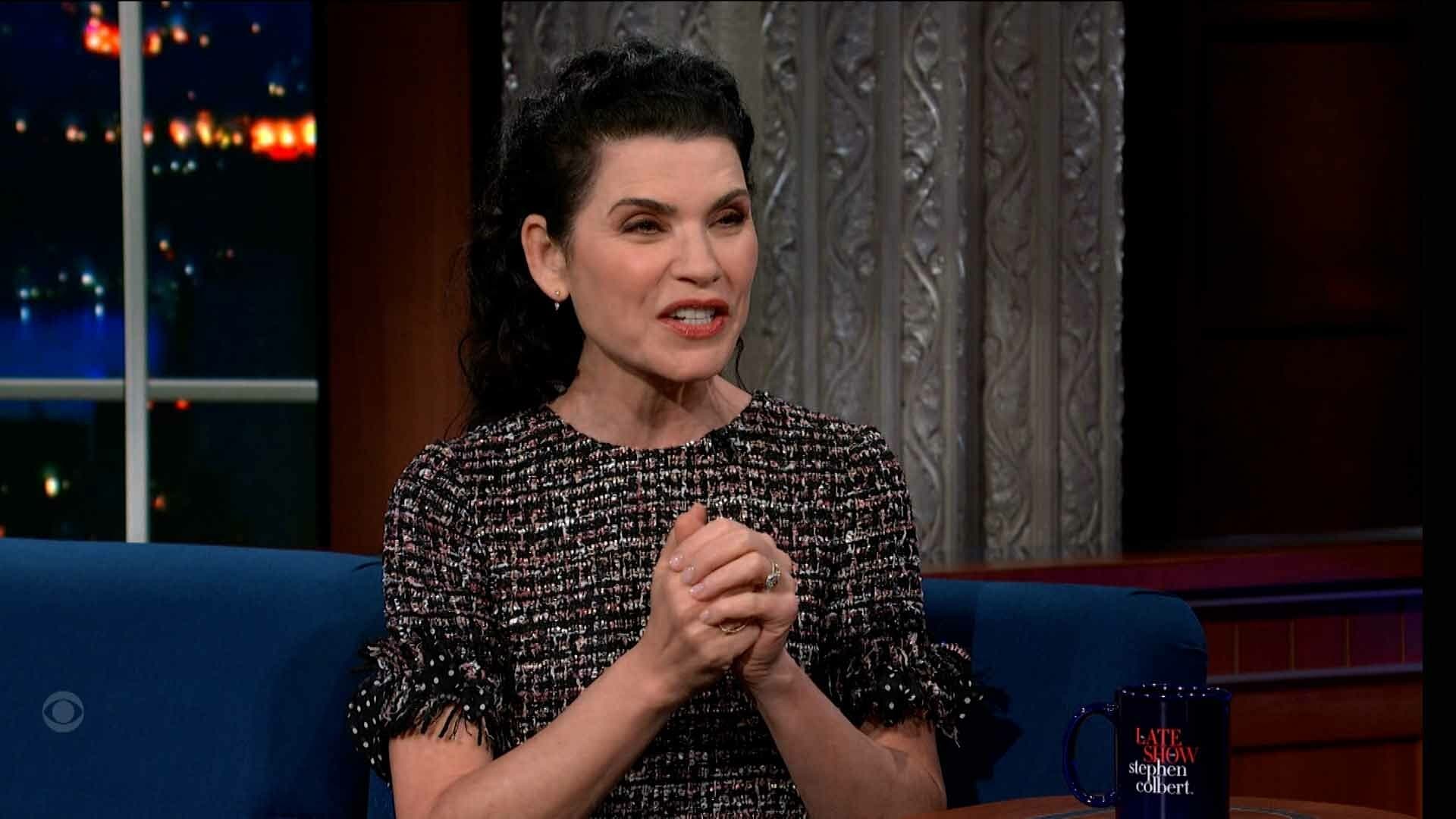 The Late Show with Stephen Colbert Season 7 :Episode 17  Julianna Margulies, Toby Keith