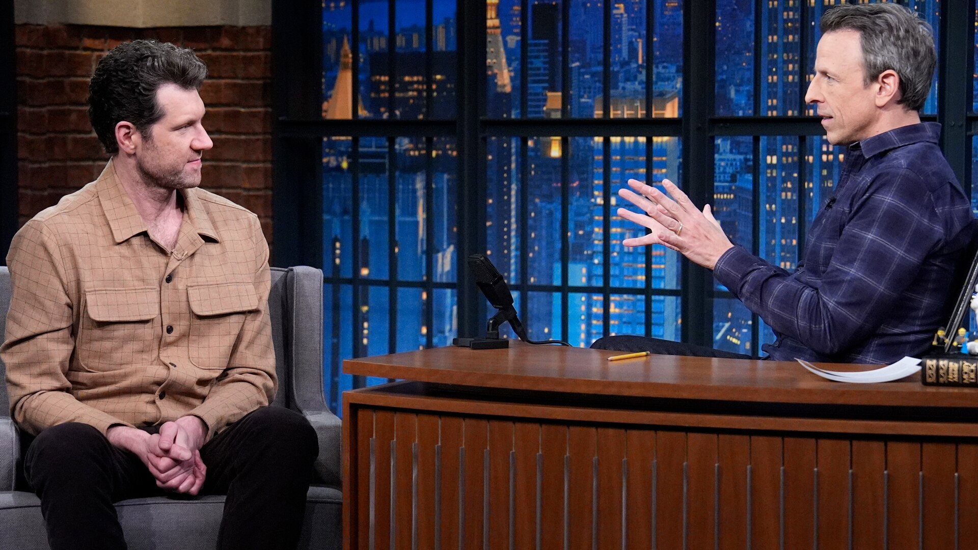 Late Night with Seth Meyers Season 12 :Episode 41  Billy Eichner, Harris Dickinson, Mario Carbone