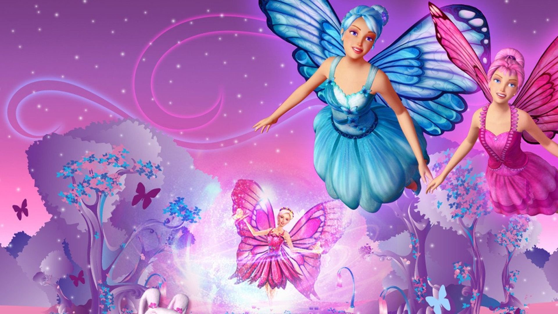 Barbie Mariposa Film Backdrop