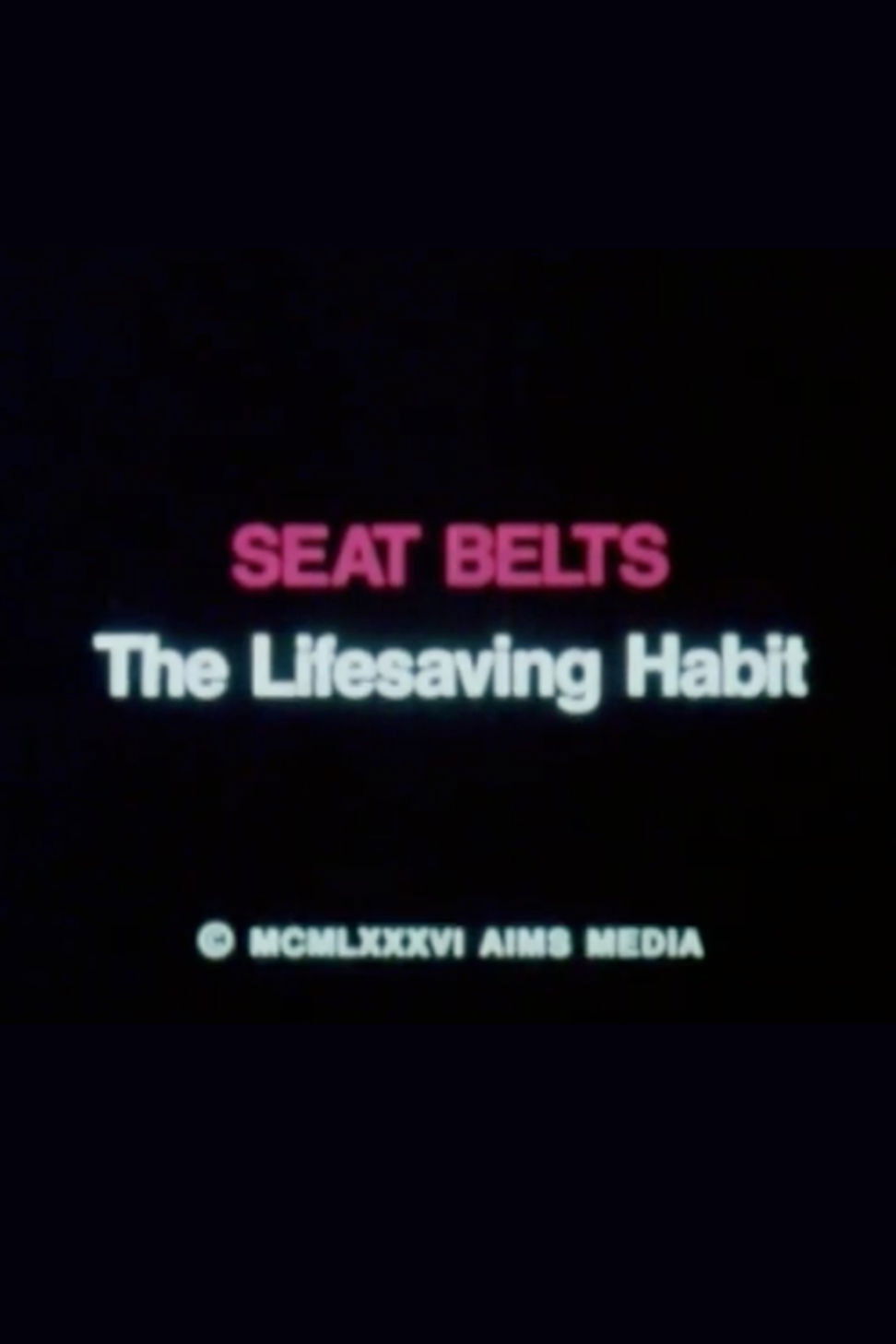 Seat Belts: The Lifesaving Habit Poster