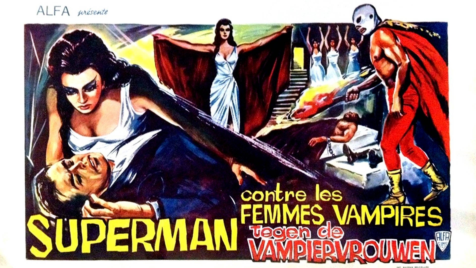 Santo vs. las mujeres vampiro backdrop