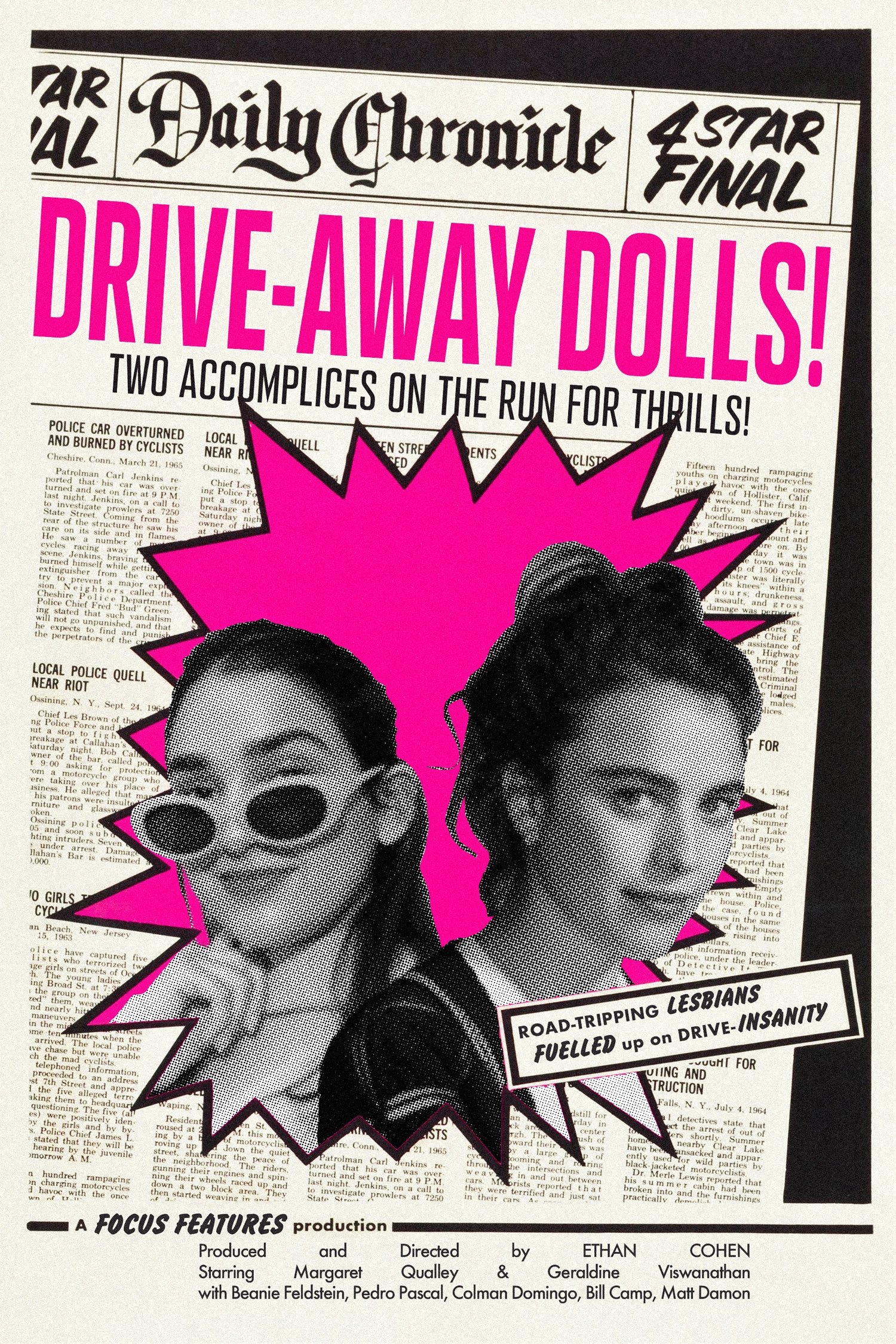 WATCH !! Drive-Away Dolls (2023) FULLMOVIE ONLINE FREE ENGLISH/Dub/SUB Crime STREAMINGS Movie Poster