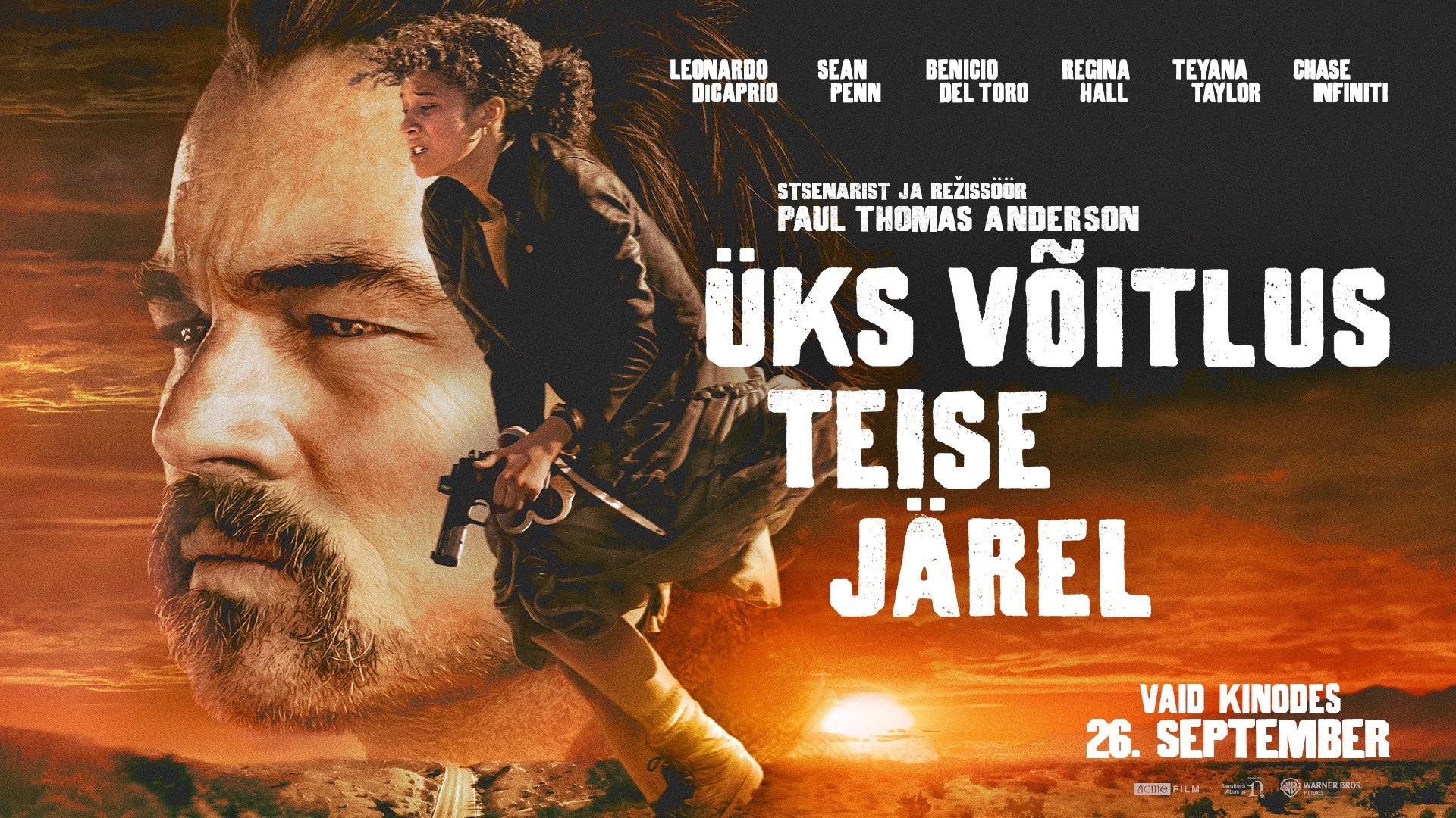 Caption: a movie poster with a man riding a horse