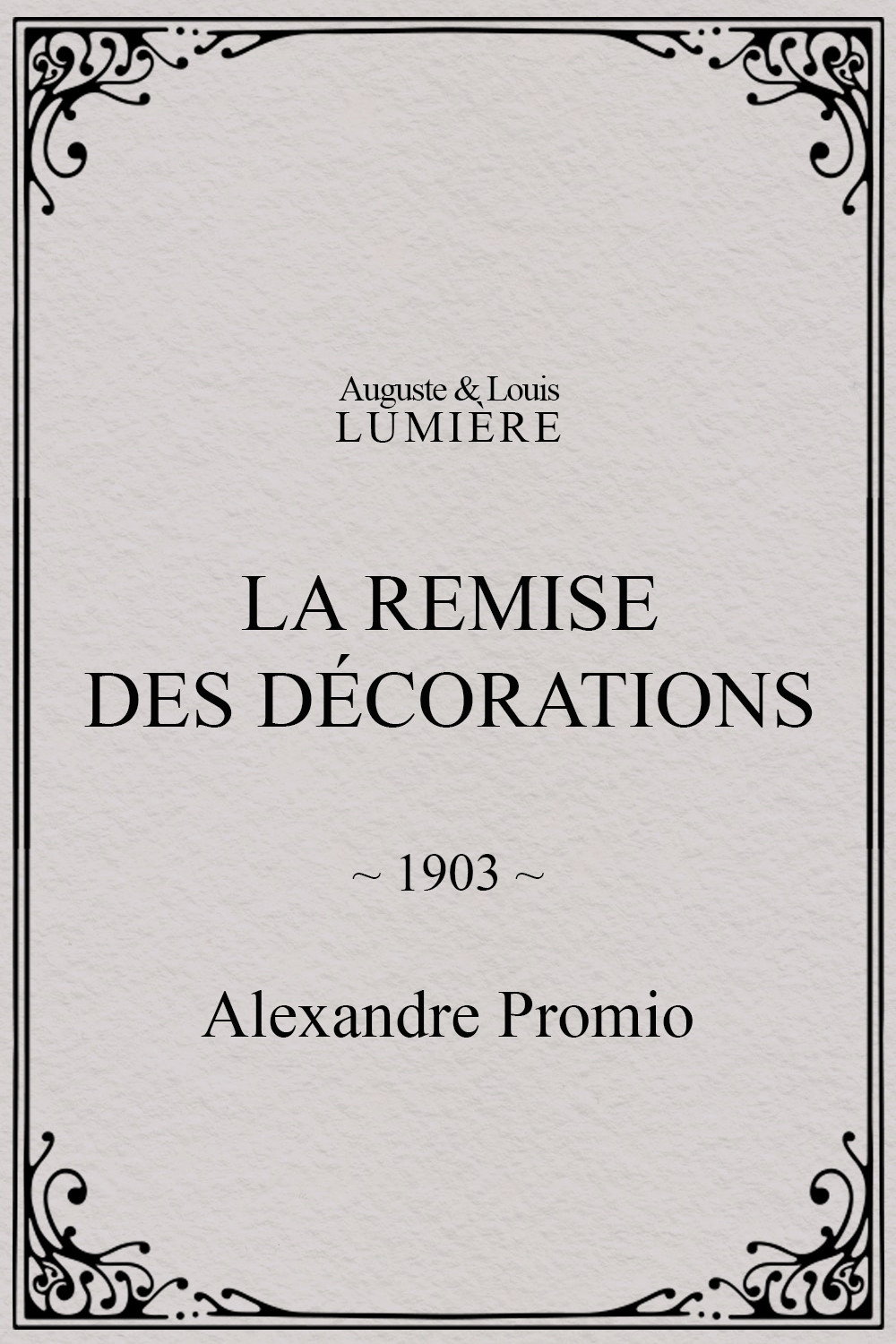La remise des d&eacute;corations