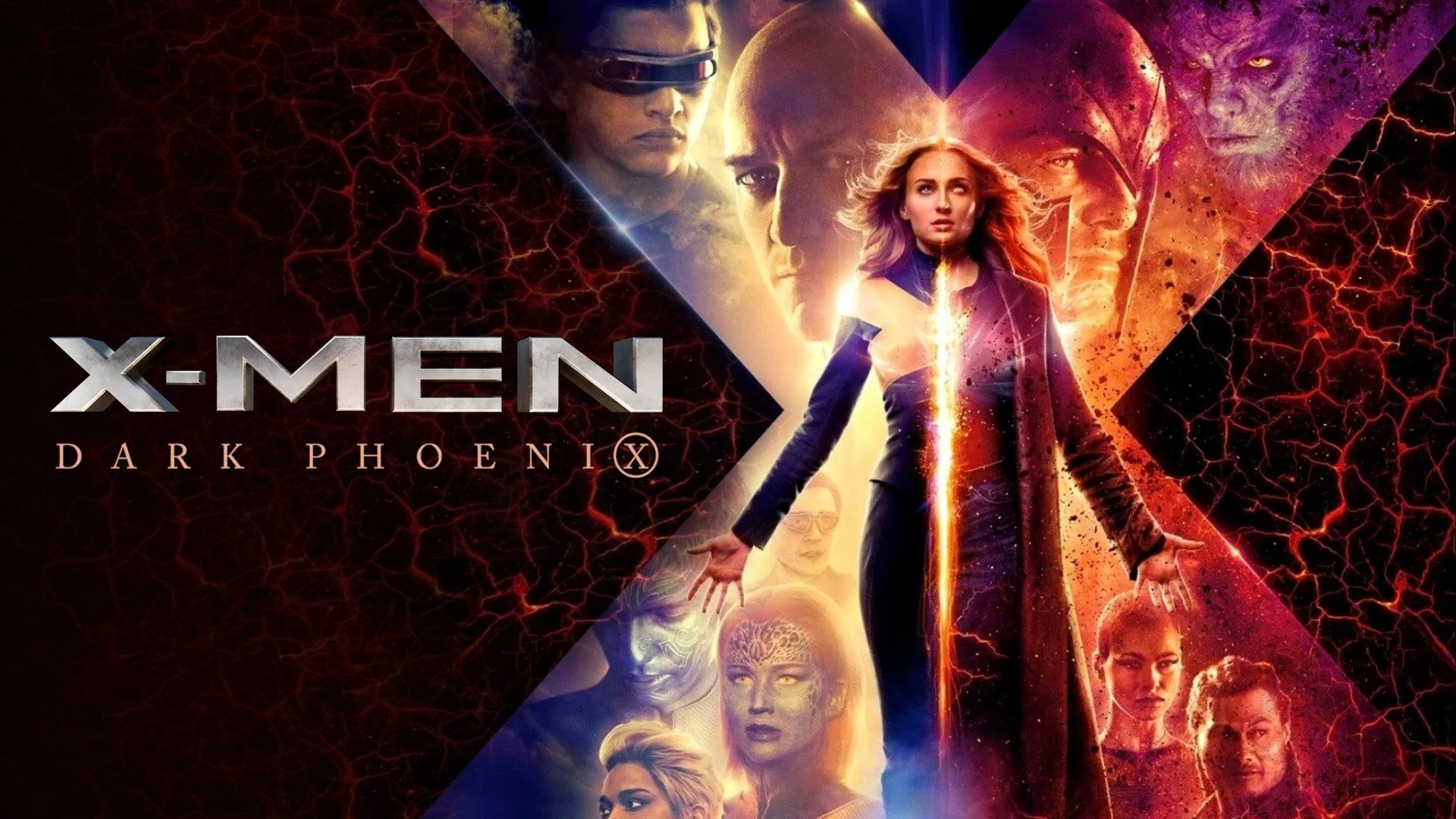 Caption: a movie poster for the x - men