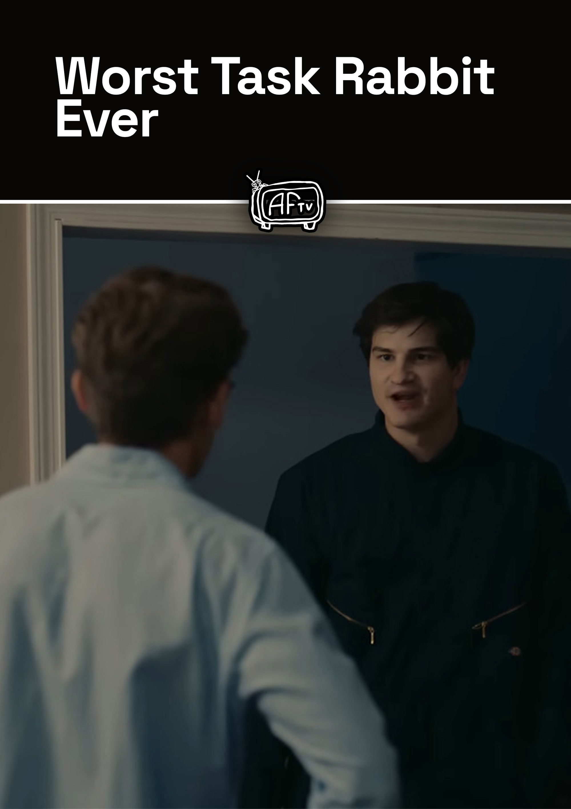 Plakat, der markedsfører Worst Task Rabbit Ever