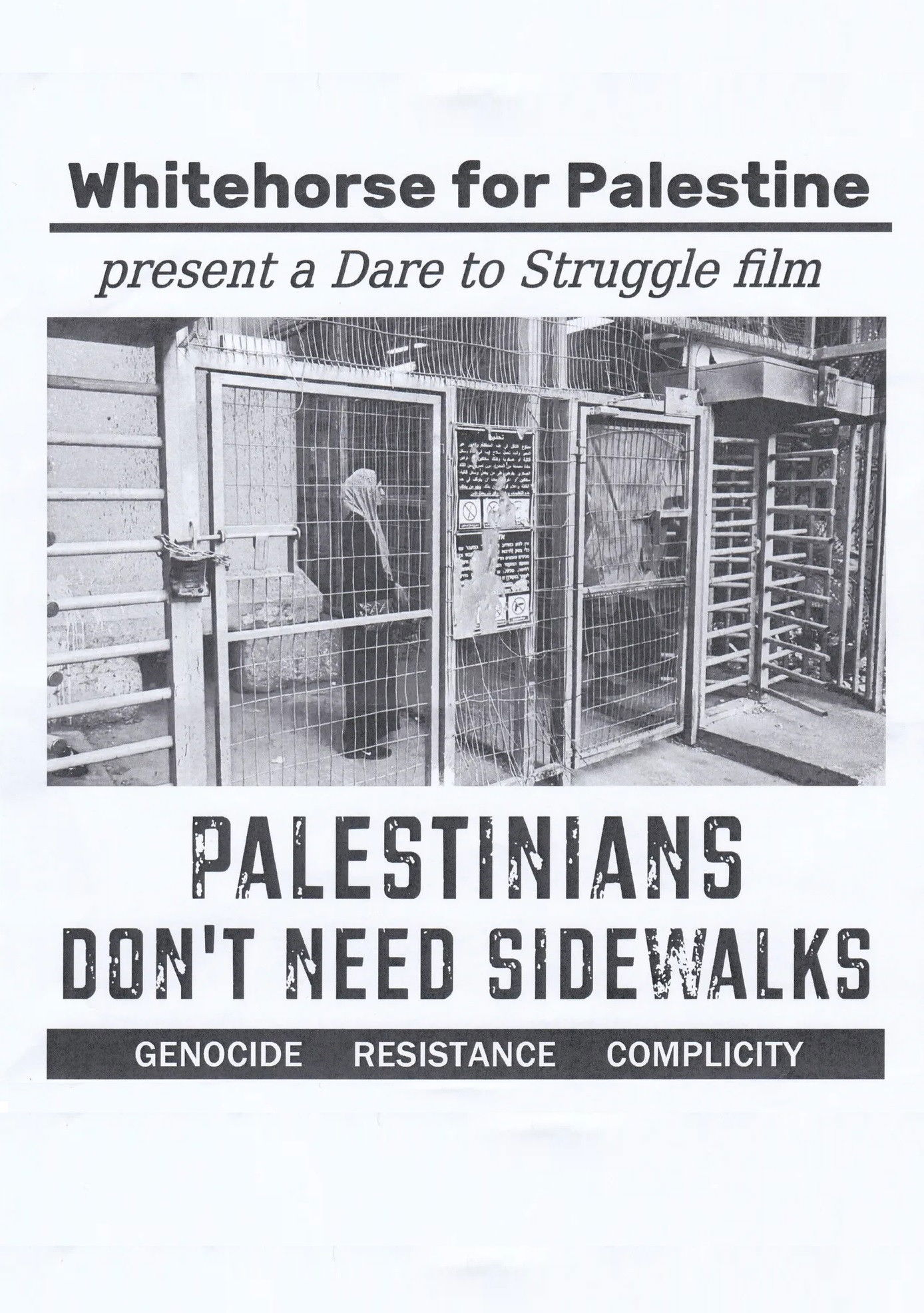 Palestinians Don't Need Sidewalks