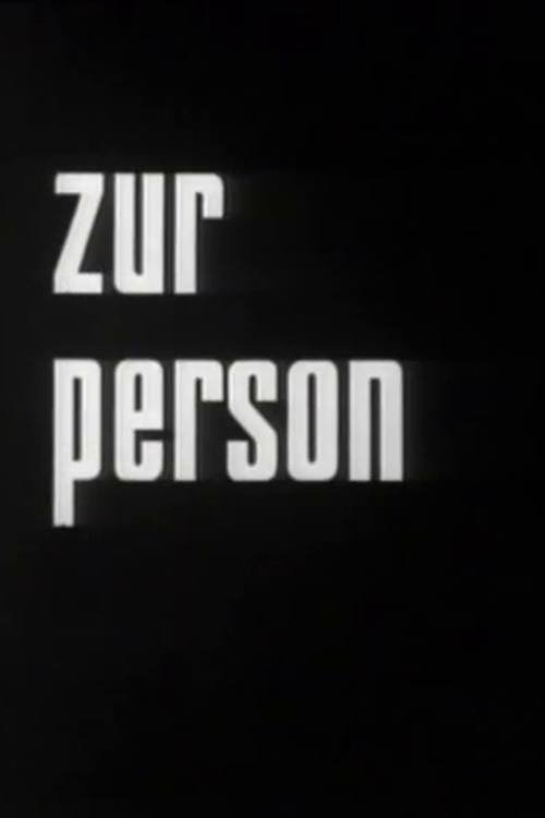 Zur Person poster cover