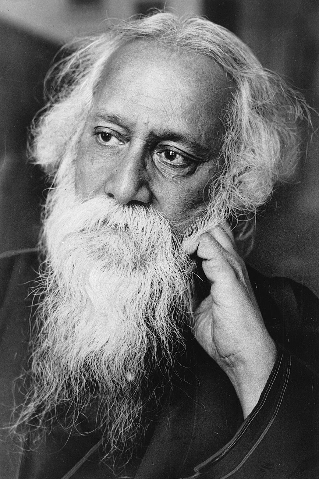 et billede af Rabindranath Tagore