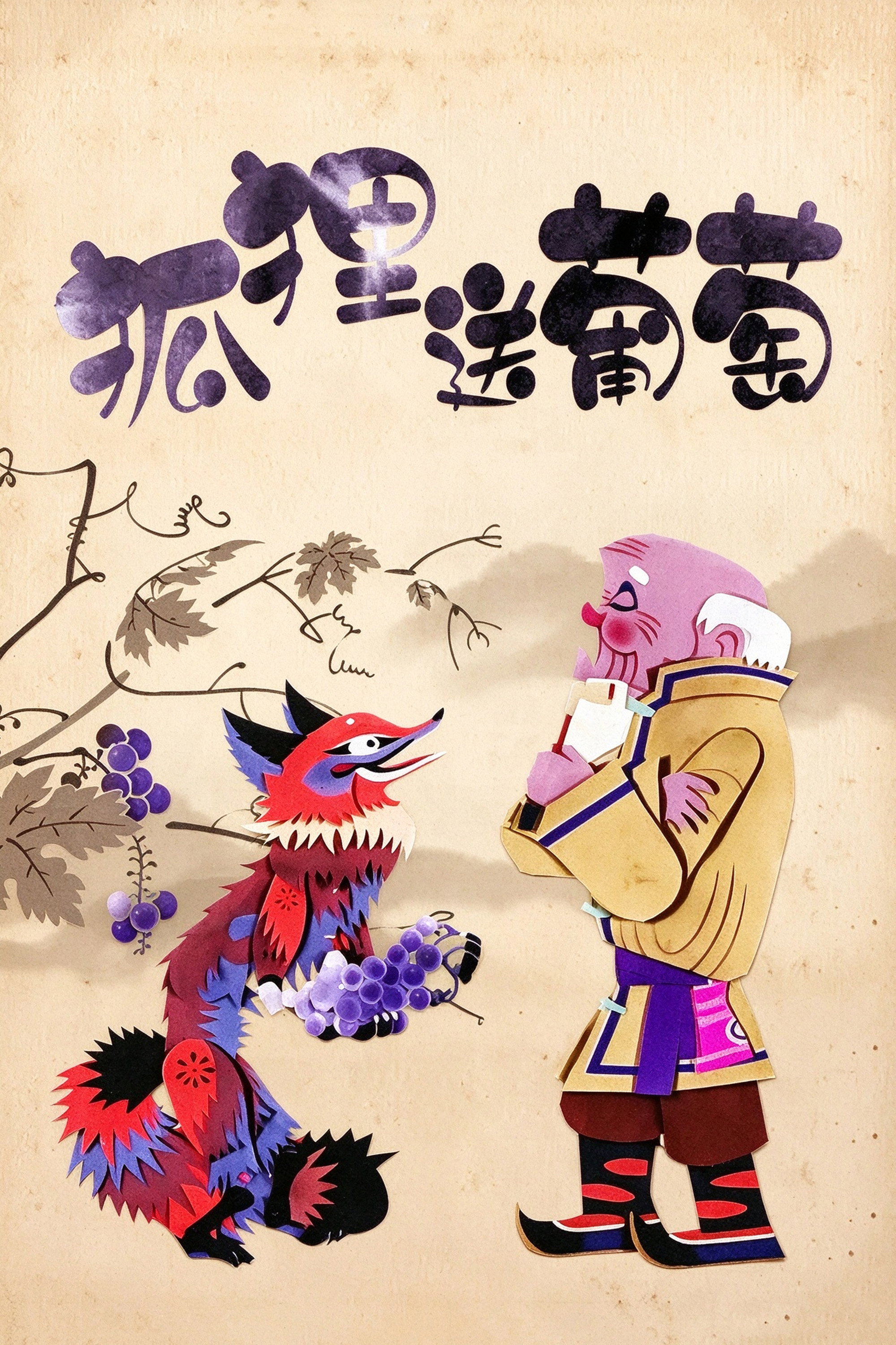 Fox Gives Grapes Poster