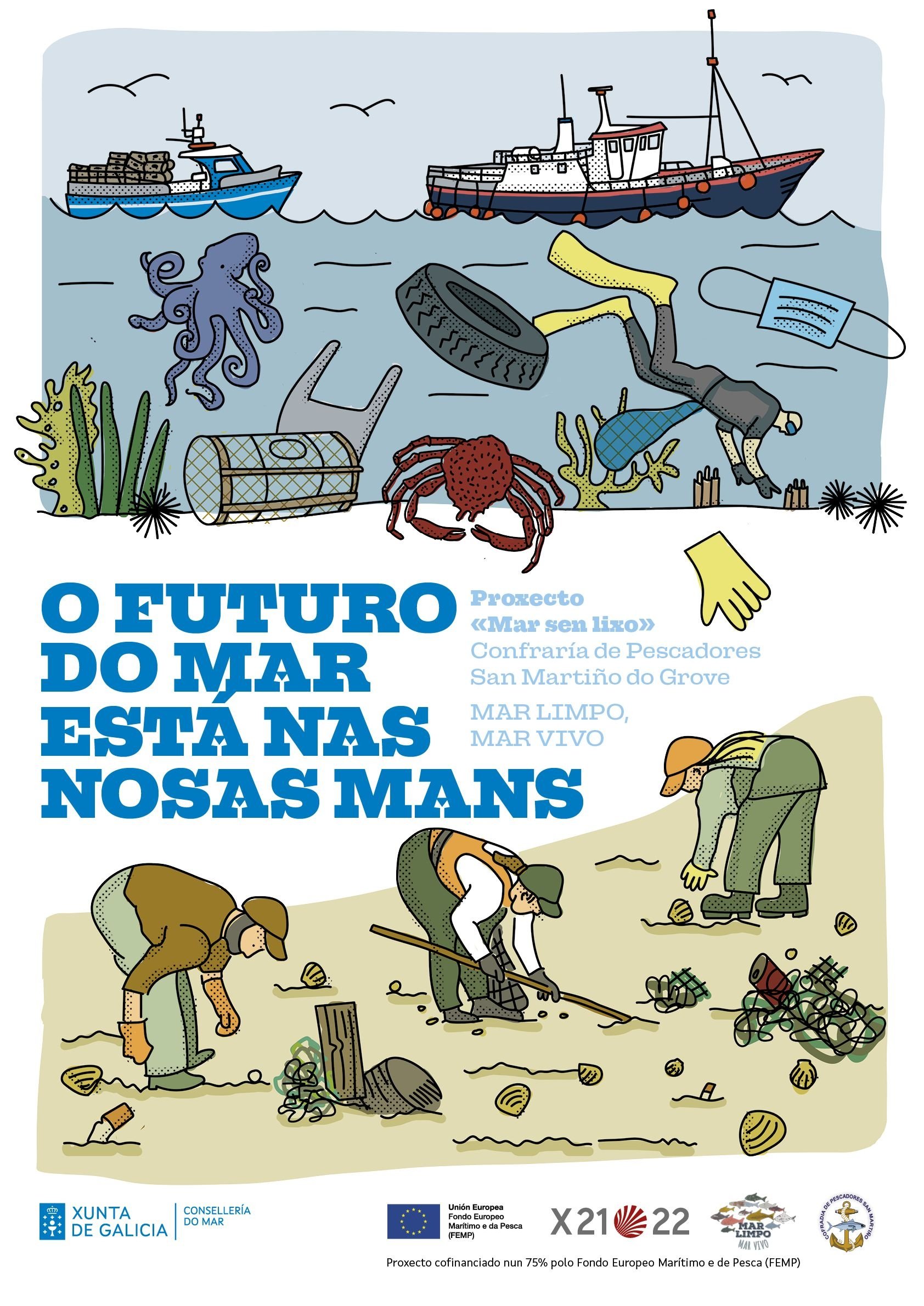 Mar sen lixo poster