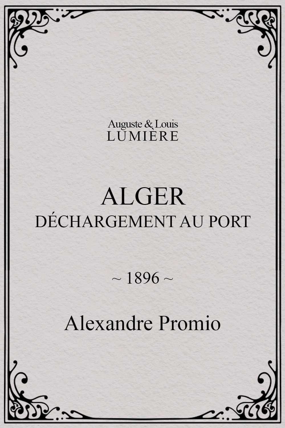 Movie image of : Alger : déchargement au port
