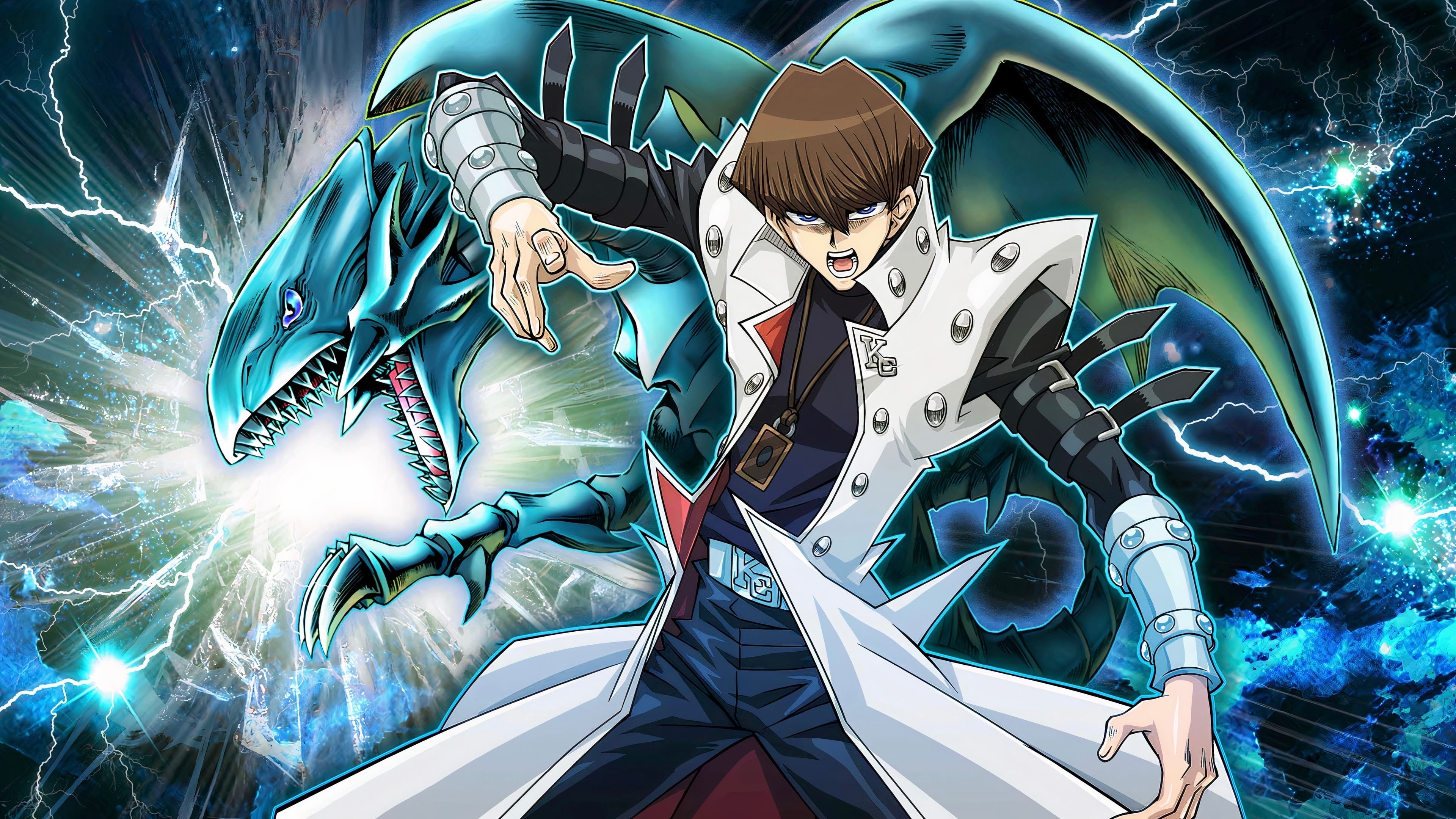 ...Joey Wheeler arrive pour aider Yugi Muto et Seto Kaiba. 