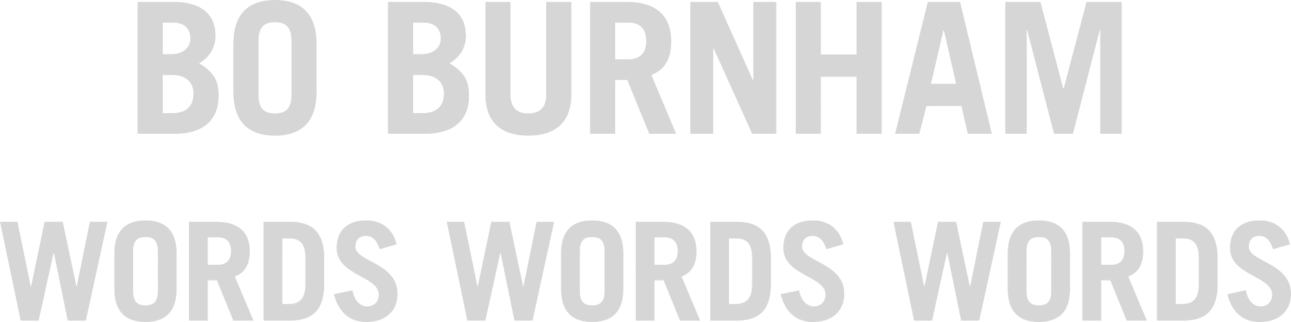 Bo Burnham: Words, Words, Words Logo