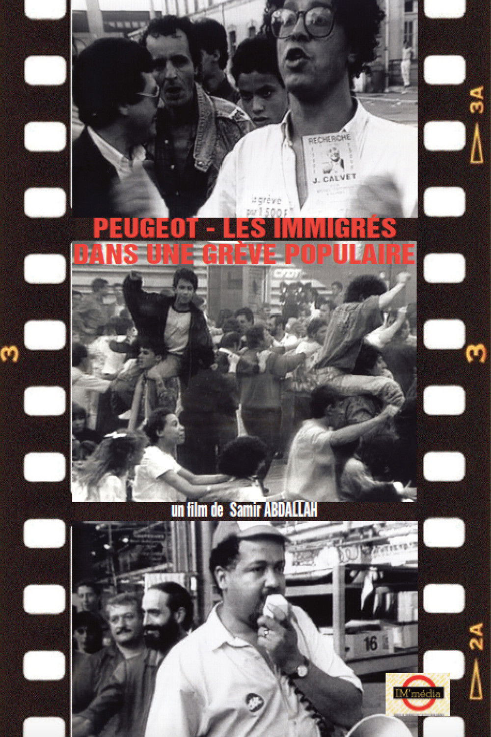 Plakat, der markedsfører PEUGEOT - IMMIGRÉS DANS UNE GRÈVE POPULAIRE