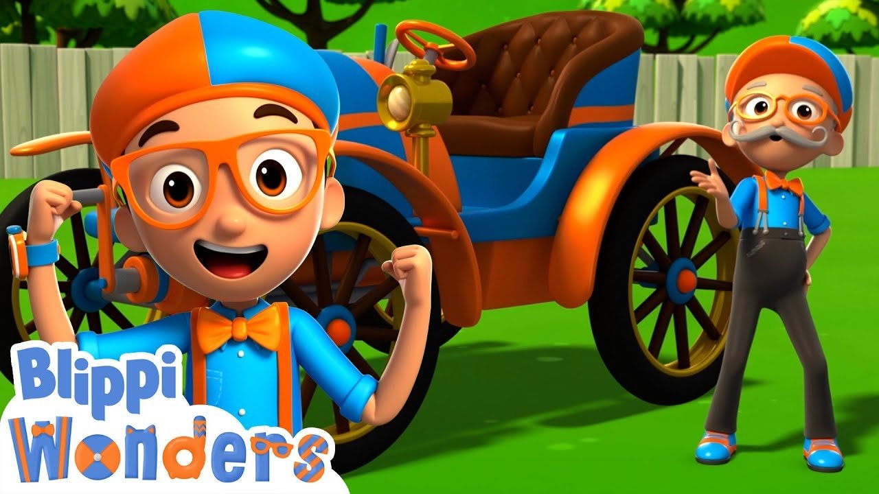 Thumbnail for Blippi Time Travels & Explores The First Car! Season 1 Episode 24