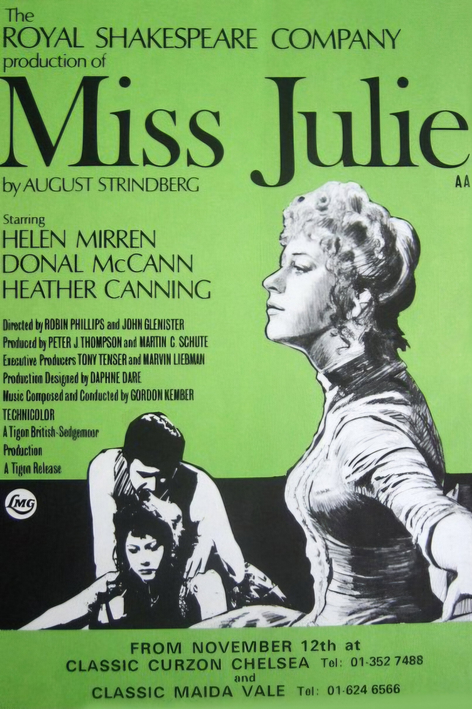 Miss Julie (1972) movie poster