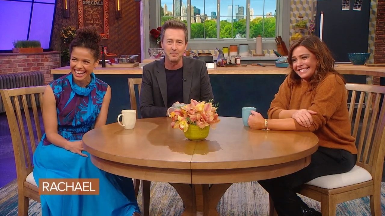 Rachael Ray Season 14 :Episode 40  Edward Norton and His Co-Star, Gugu Mbatha-Raw, Are at the Kitchen Table