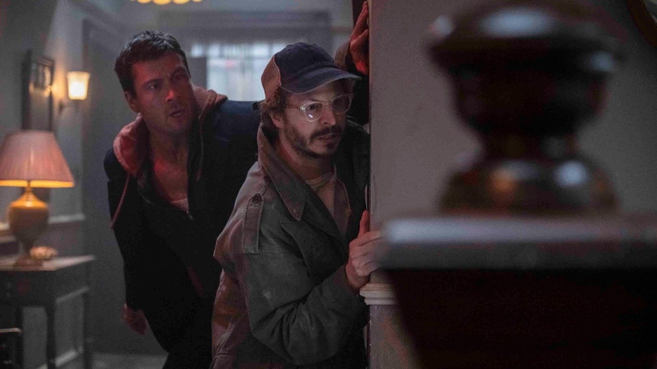 The Running Man backdrop