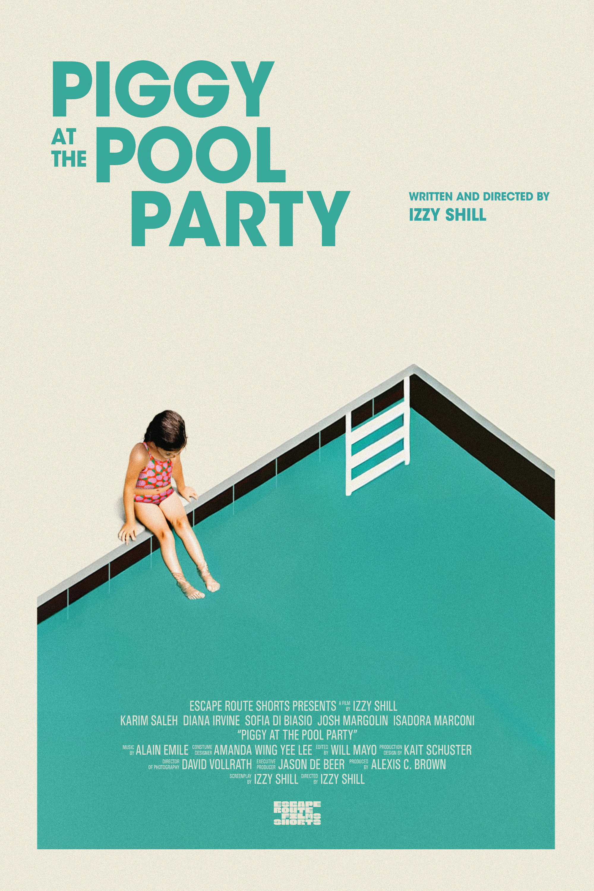 Piggy at the Pool Party Poster