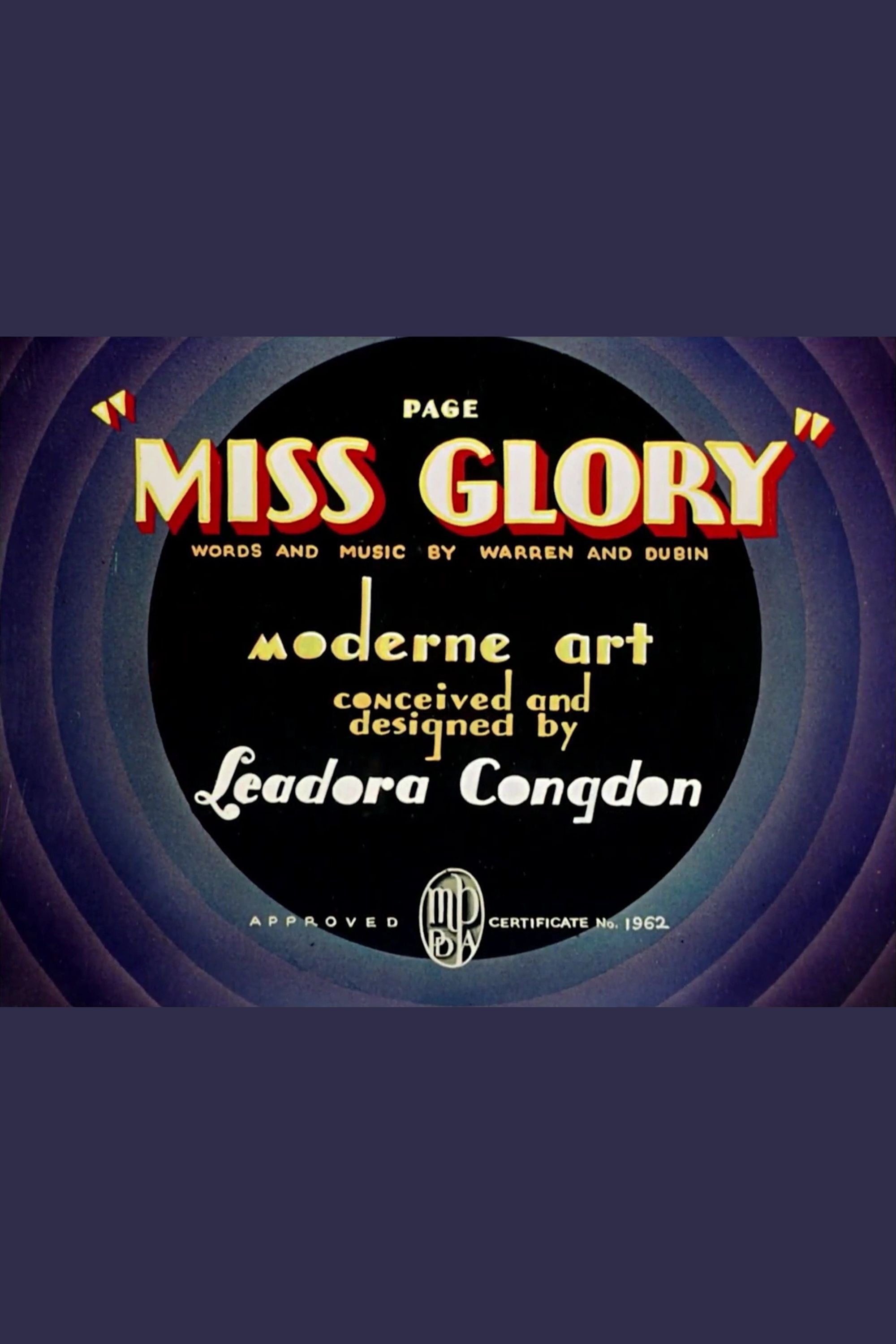 Page Miss Glory