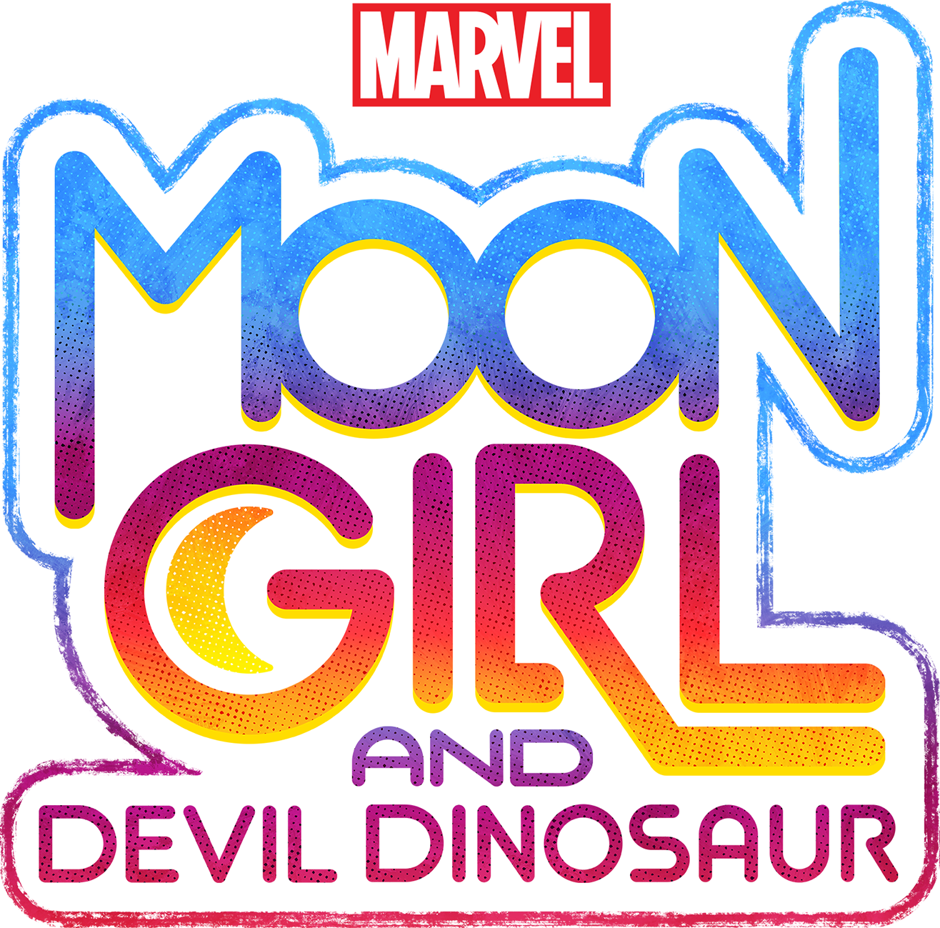 Marvel's Moon Girl and Devil Dinosaur Logo