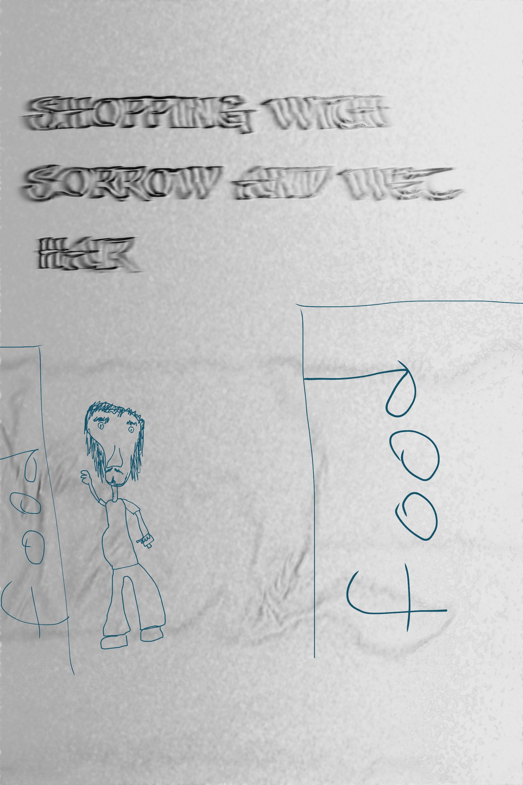 Shopping with sorrow and wet hair