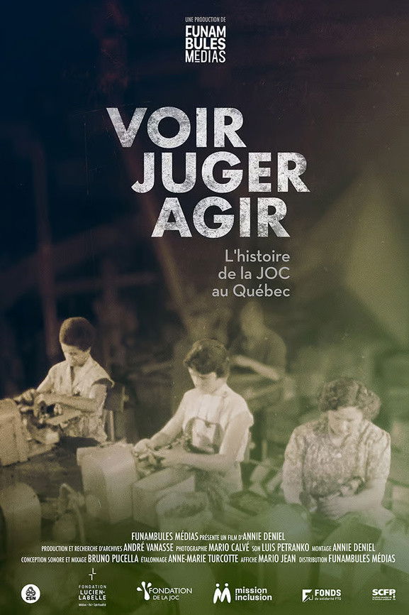 Plakat, der markedsfører See – Judge – Act: The History of the JOC in Quebec