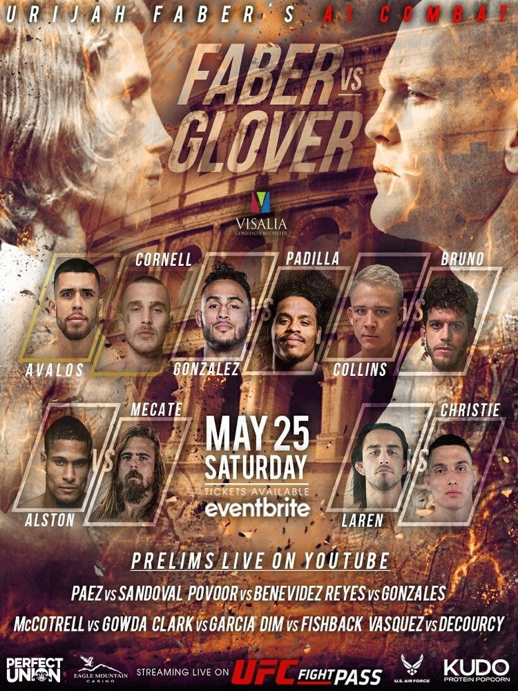 Urijah Faber's A1 Combat 21: Faber vs. Glover Poster