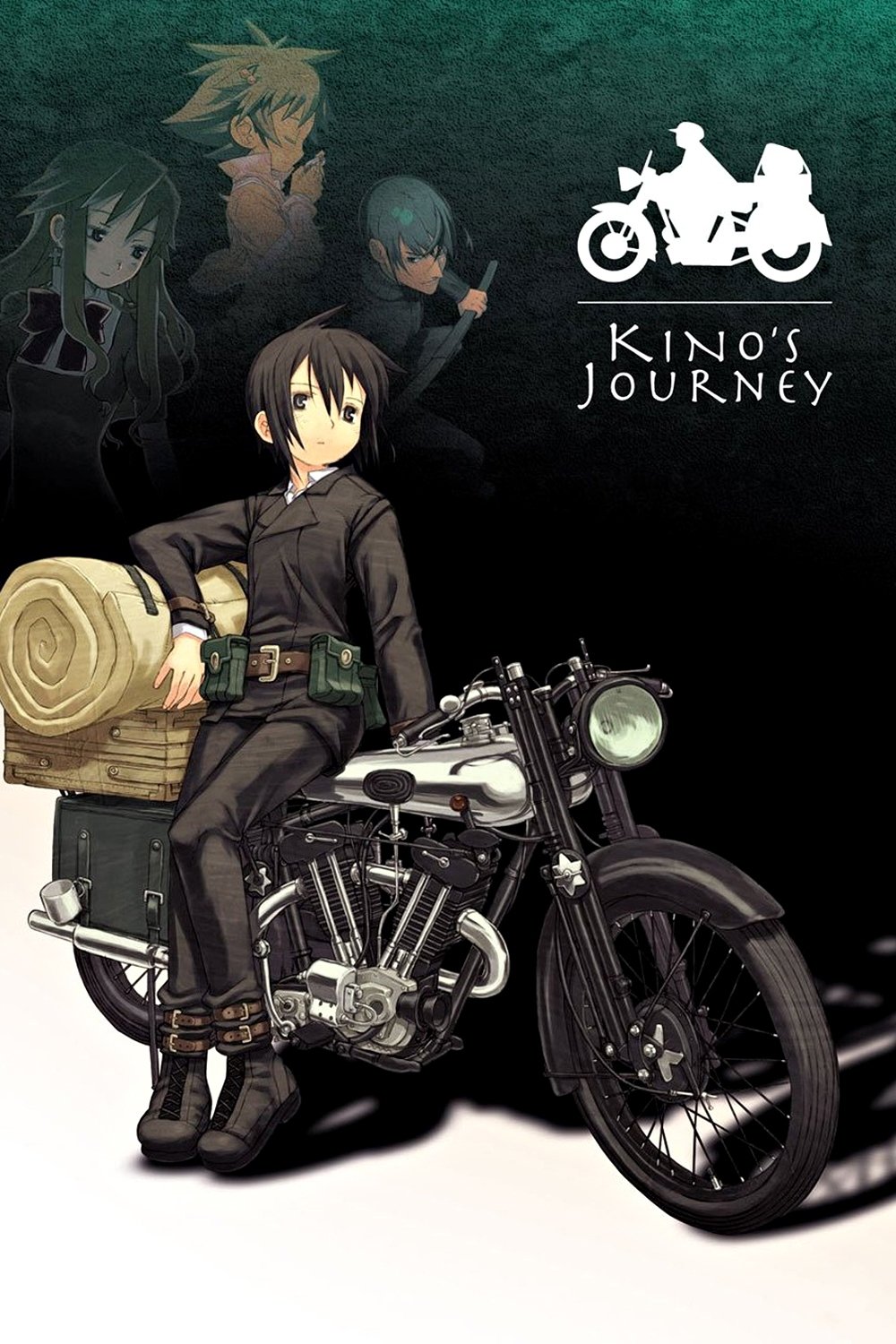 Kino (once named Sakura) and Hermes (the motorcycle). - Kino's Journey  Kino no tabi - Kino's journey #kinosjourney