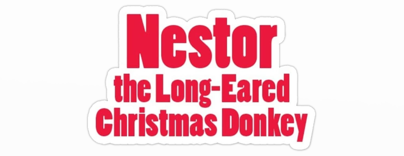 Nestor, the Long-Eared Christmas Donkey Logo